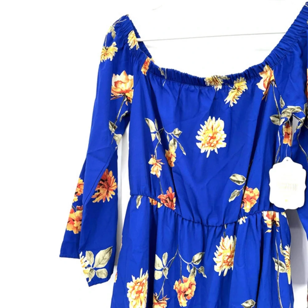 NWT Altar'd State size medium blue floral dress - Picture 3 of 10